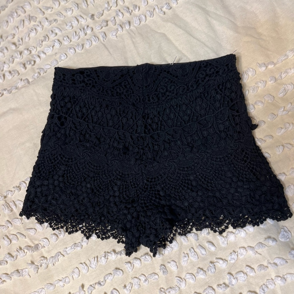 Urban Outfitters Black Crochet Shorts